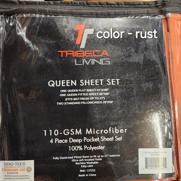 Tribeca Living Deep Pocket Queen Size Sheet Set - Must Pick A Color - Picture 4 of 6